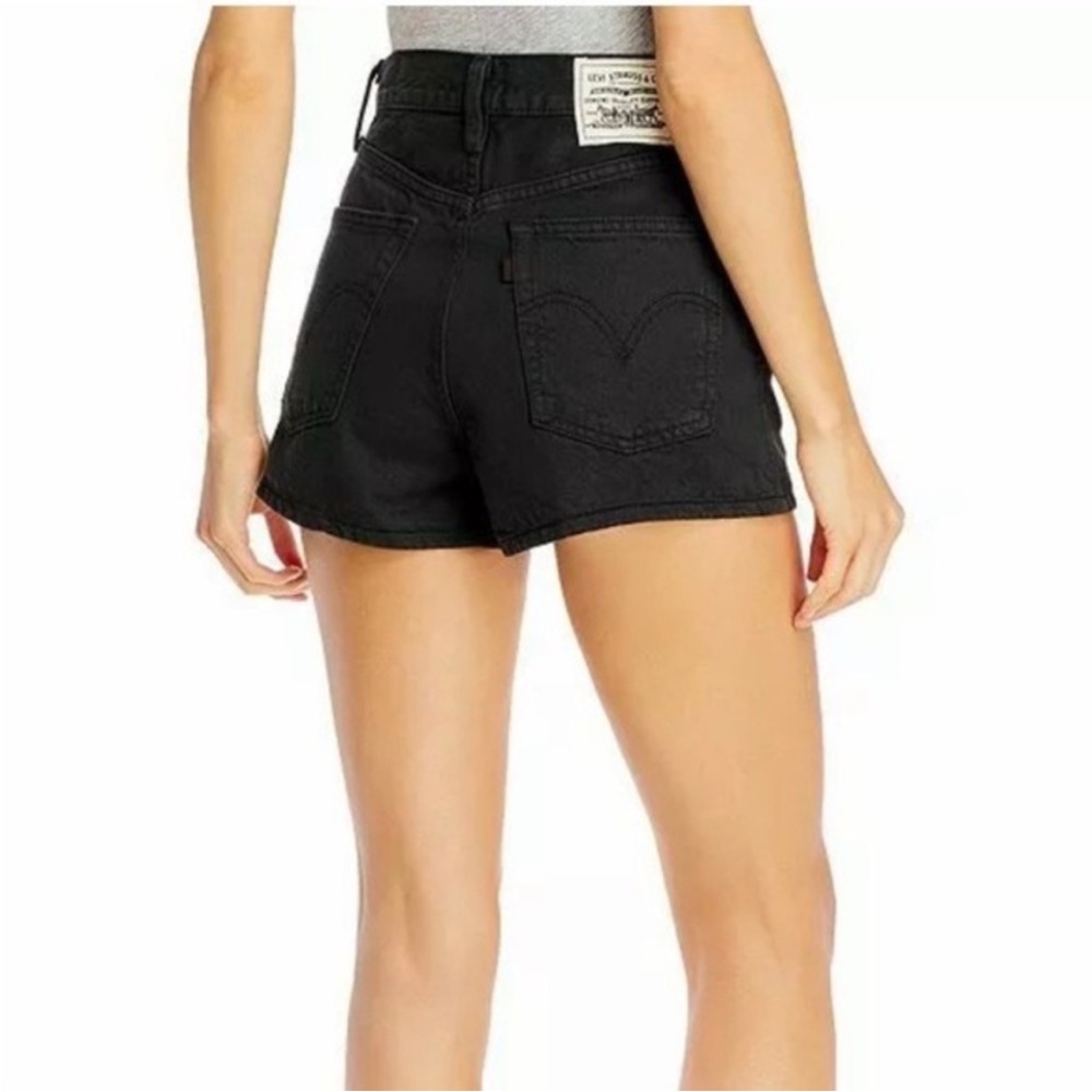 Levi's Wellthread Ribchage High Waist Black Shorts